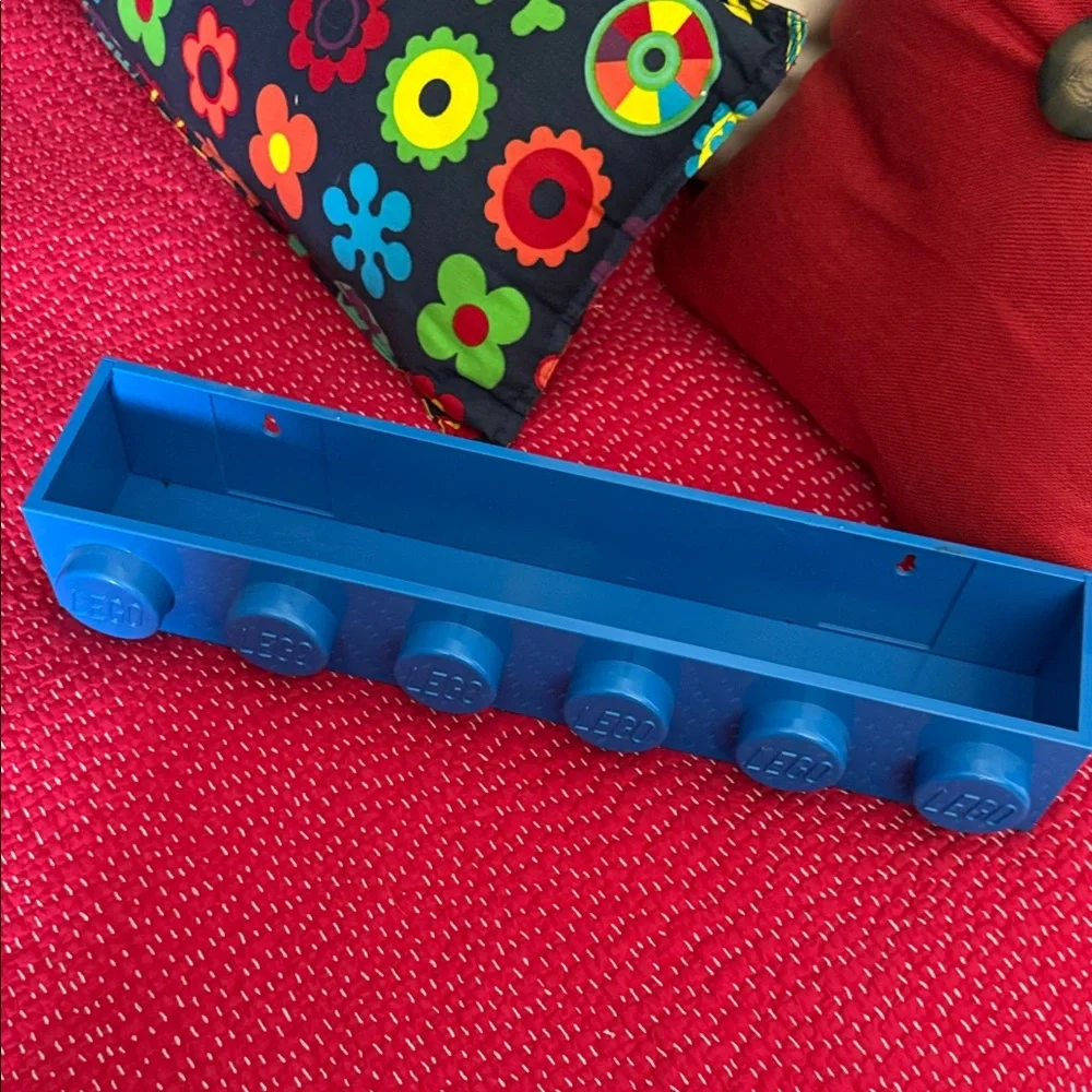 LEGO Bright Blue Storage Brick shelf